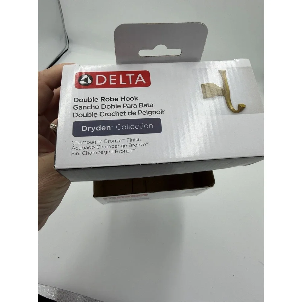 Delta 75135-CZ Dryden Double Robe Hook Champagne Bronze Bathroom